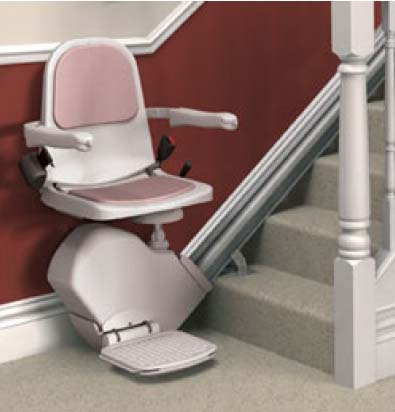 Silla salvaescaleras Acorn con giro izquierdo